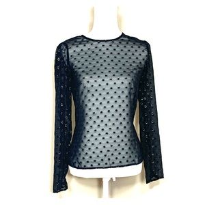 UNIQUE sheer black shirt